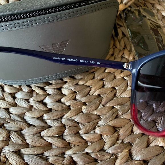 Emporio Armani EA4110F Blue Pink Frame Sunglasses - Picture 5 of 8